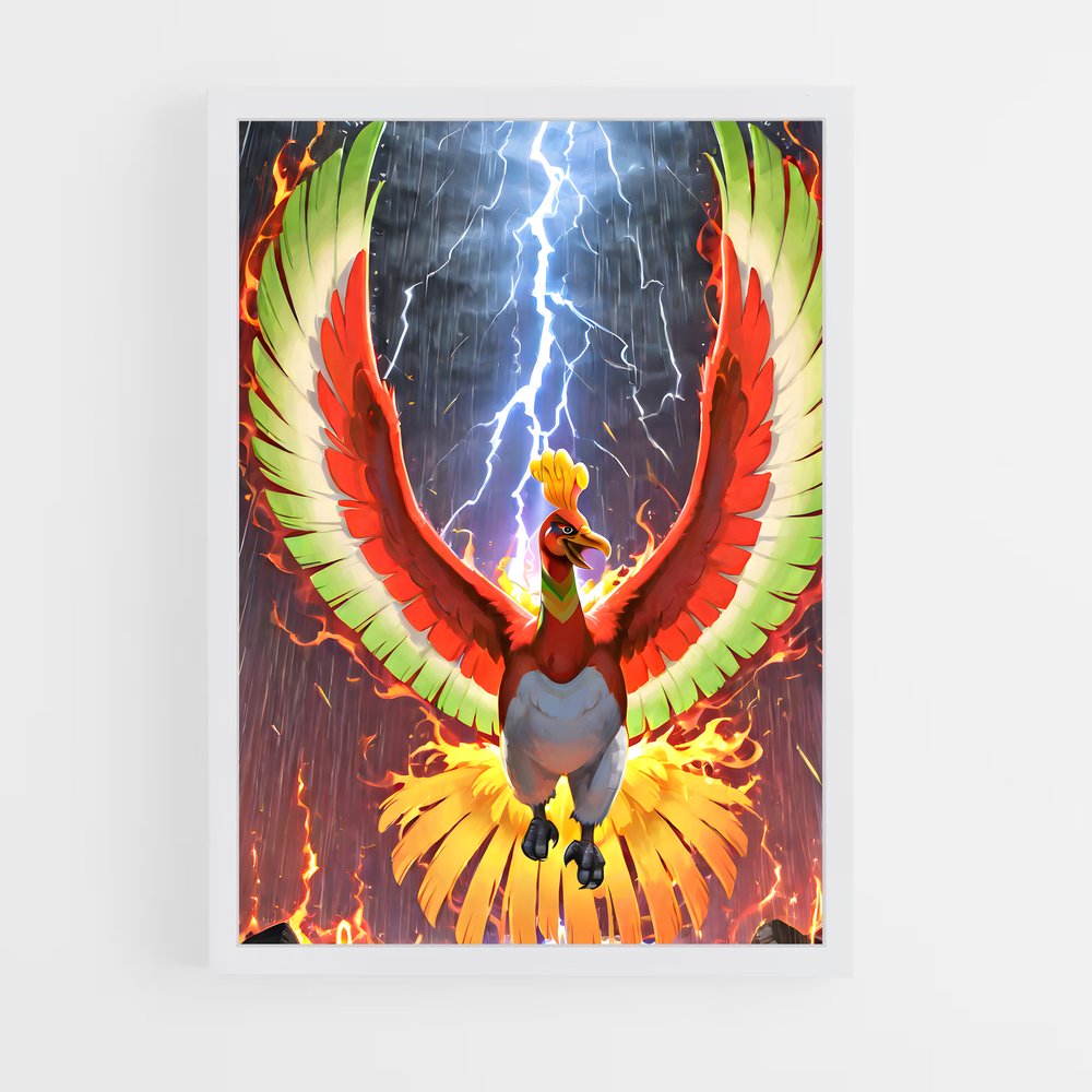 Poster L'Éclair de Ho-Oh – affiche Pokemon (vue 3)